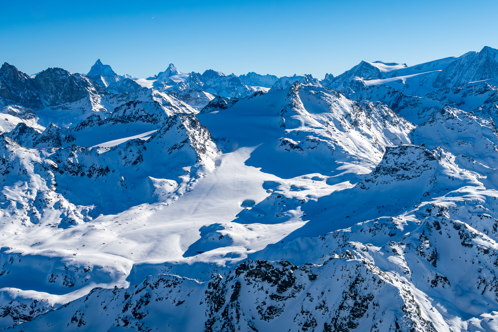 Verbier ski area from Mont Fort
